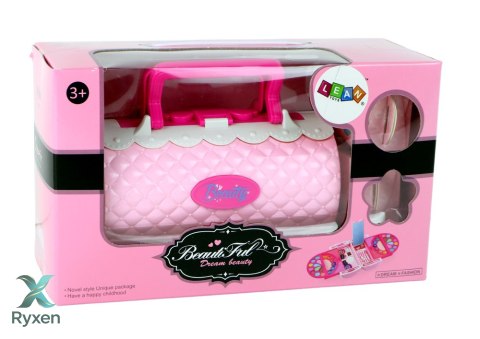 Zestaw Piękności Do Makijażu W Kuferku Cienie Do Powiek Różowy LEAN TOYS