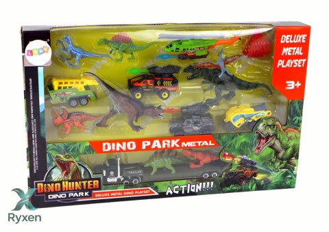 Zestaw Pojazdów Duży Helikopter Dinozaury 8 Szt. LEAN TOYS
