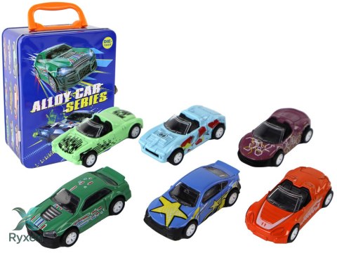Zestaw Pojazdów Napęd Frykcyjny W Skrzynce Metal 6 ele LEAN TOYS
