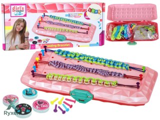 Zestaw do Robienia Bransoletek Pudełko Różowe LEAN TOYS