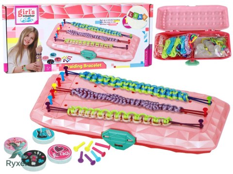Zestaw do Robienia Bransoletek Pudełko Różowe LEAN TOYS