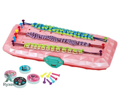 Zestaw do Robienia Bransoletek Pudełko Różowe LEAN TOYS