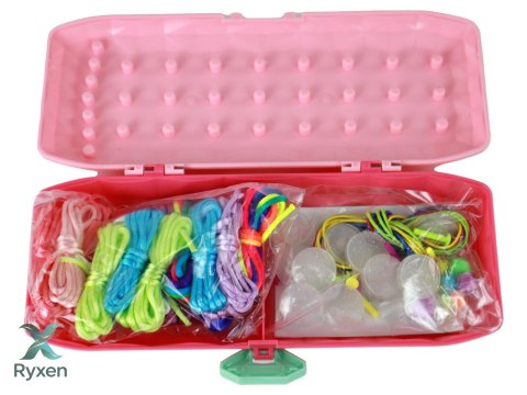 Zestaw do Robienia Bransoletek Pudełko Różowe LEAN TOYS