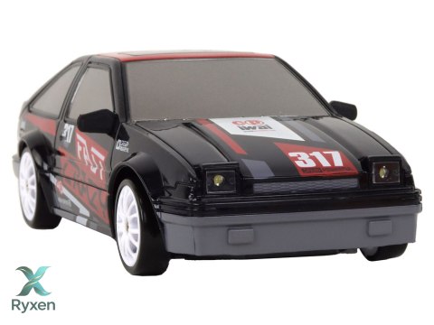 Autko Sportowe Zdalnie Sterowane R/C 1:24 Czarne Wymienne Koła LEAN TOYS