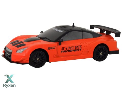 Autko Sportowe Zdalnie Sterowane R/C 1:24 Pomarańczowe Wymienne Koła LEAN TOYS