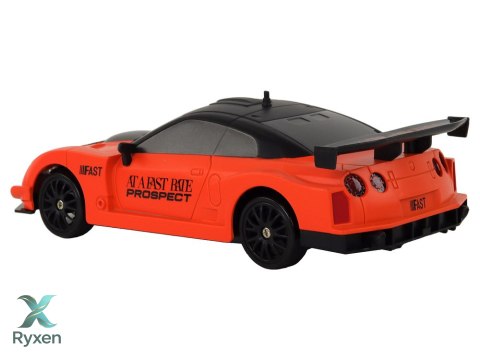Autko Sportowe Zdalnie Sterowane R/C 1:24 Pomarańczowe Wymienne Koła LEAN TOYS