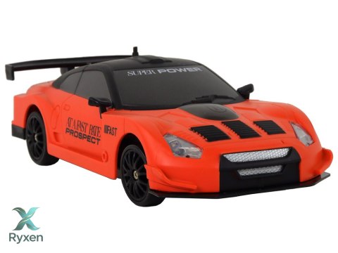 Autko Sportowe Zdalnie Sterowane R/C 1:24 Pomarańczowe Wymienne Koła LEAN TOYS