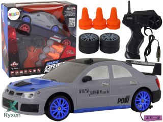 Autko Sportowe Zdalnie Sterowane R/C 1:24 Szare Wymienne Koła LEAN TOYS
