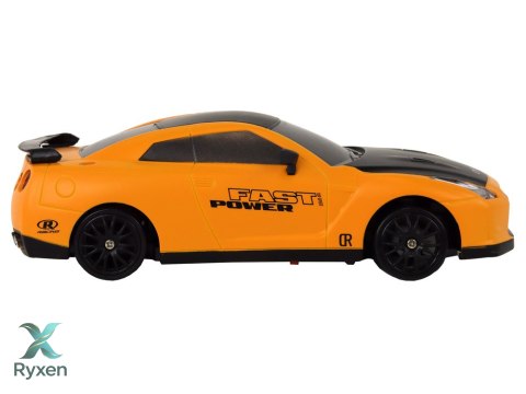 Autko Sportowe Zdalnie Sterowane R/C 1:24 Żółte Wymienne Koła LEAN TOYS