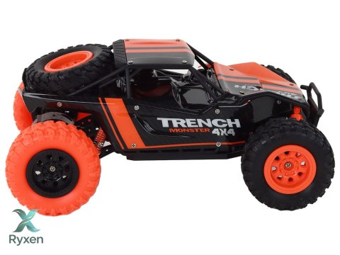 Autko Terenowe Zdalnie Sterowane R/C 1:24 Pomarańczowe LEAN TOYS