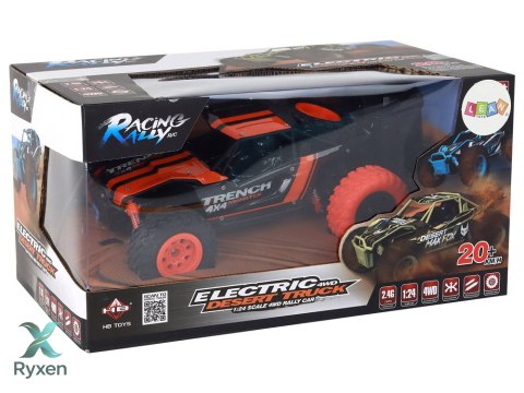 Autko Terenowe Zdalnie Sterowane R/C 1:24 Pomarańczowe LEAN TOYS