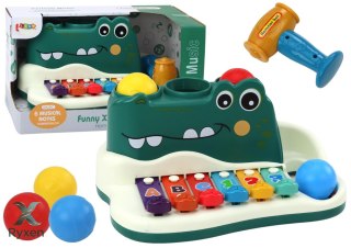 Cymbałki Pianinko Krokodyl Organki Interaktywne Instrument Edukacyjny LEAN TOYS