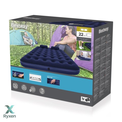 Dmuchany Materac, Pompka 203 x 152 x 22 cm Bestway 67374 BESTWAY