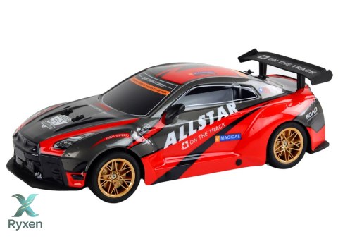 Duże Auto Sportowe Zdalnie Sterowane 1:10 Czerwone LEAN TOYS