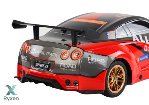 Duże Auto Sportowe Zdalnie Sterowane 1:10 Czerwone LEAN TOYS