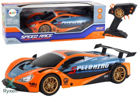 Duże Auto Sportowe Zdalnie Sterowane 1:10 Pomarańczowe LEAN TOYS