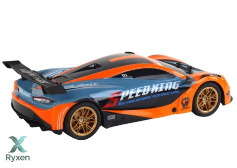 Duże Auto Sportowe Zdalnie Sterowane 1:10 Pomarańczowe LEAN TOYS