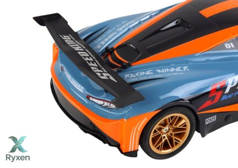 Duże Auto Sportowe Zdalnie Sterowane 1:10 Pomarańczowe LEAN TOYS