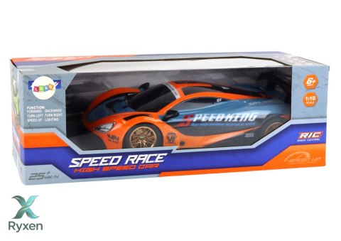 Duże Auto Sportowe Zdalnie Sterowane 1:10 Pomarańczowe LEAN TOYS