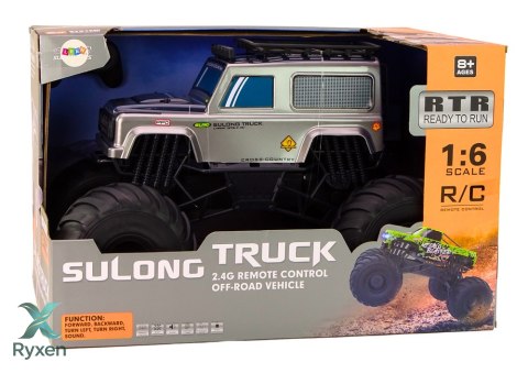 Duże Auto Terenowe Zdalnie Sterowane Suv 2.4G RC 1:6 Szary LEAN TOYS