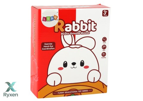Gra Królik Do Zbijania Marchewki Zręcznościowa Whac-A-Mole Fioletowa LEAN TOYS