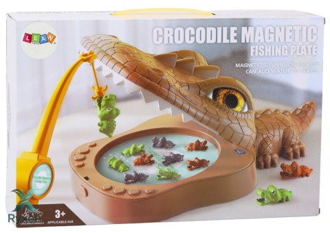 Gra Łowienie Krokodyli Magnetyczna Krokodyl Brązowy LEAN TOYS