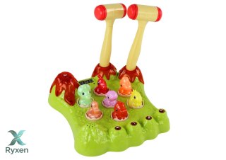 Gra Wack-A-Mole Dinozaury Plansza Młotki Zielona Światła Dźwięki LEAN TOYS