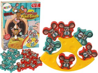 Gra Zręcznościowa Myszki Balansujące Serowa Wieża 12 ele. Lekcja Matematyki LEAN TOYS
