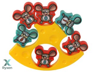 Gra Zręcznościowa Myszki Balansujące Serowa Wieża 12 ele. Lekcja Matematyki LEAN TOYS