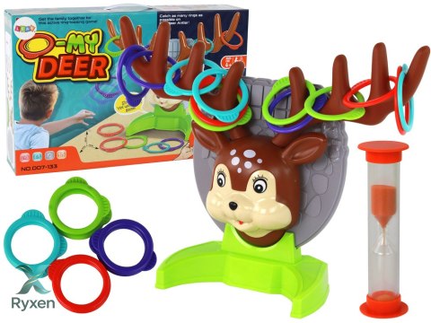 Gra Zręcznościowa Rodzinna Rzut Obręczą W Jelonka LEAN TOYS