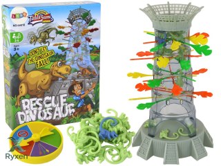 Gra Zręcznościowa Rodzinna Spadające Dinozaury Wieża Patyczki LEAN TOYS