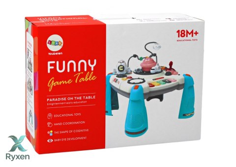 Interaktywny Stoliczek Edukacyjny Panel Dziecięcy Pianinko Kosmos Czerwony LEAN TOYS