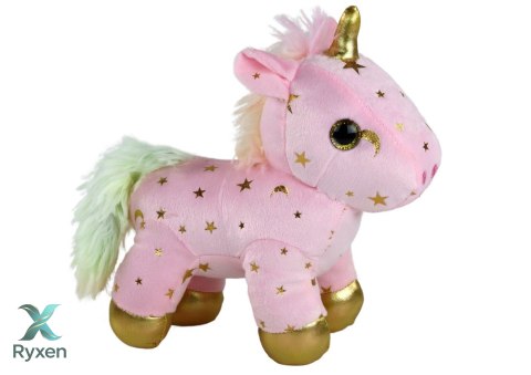 Jednorożec Pluszak Usypiacz Kołysanka Różowy W Gwiazdki LEAN TOYS