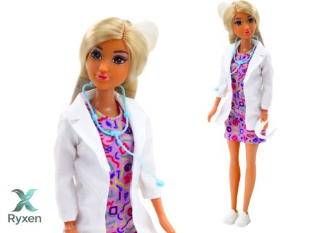 Lalka Anlily 4w1 Lekarz Fryzjer Kucharka Zwierzęta Ubrania Akcesoria LEAN TOYS