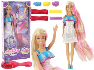 Lalki Anlily Długie Blond Włosy Stylizacja Fryzur LEAN TOYS