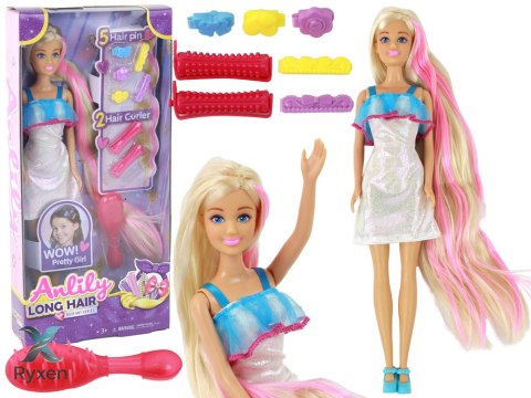 Lalki Anlily Długie Blond Włosy Stylizacja Fryzur LEAN TOYS