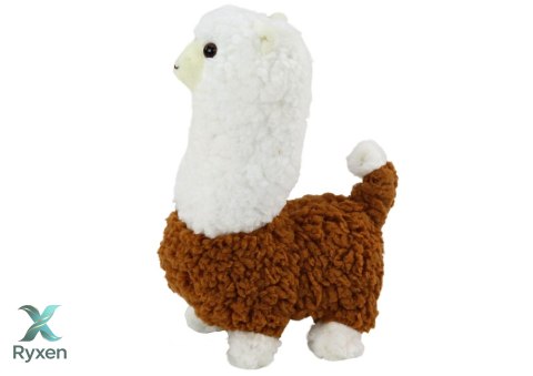 Lama Interaktywne Zwierzątko Alpaka Brązowa Chodzi Gra 23 cm LEAN TOYS