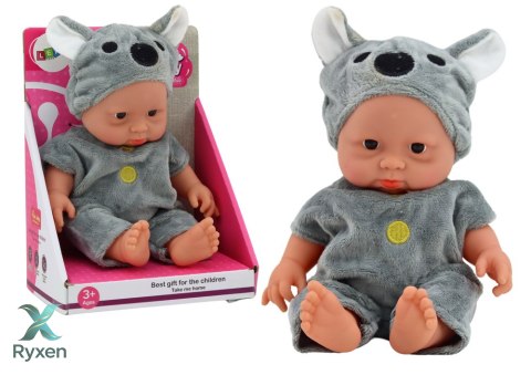 Mała Lalka Bobas Siwe Ubranko Czapeczka Koala LEAN TOYS