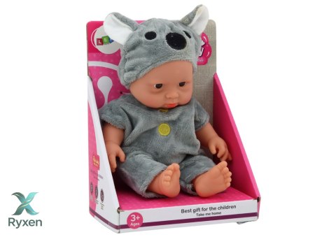 Mała Lalka Bobas Siwe Ubranko Czapeczka Koala LEAN TOYS