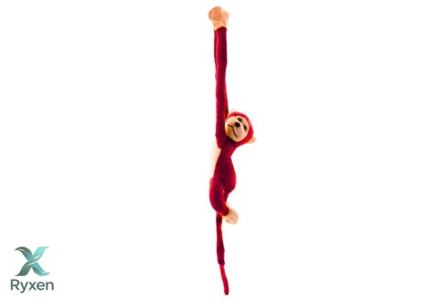 Maskotka Pluszowa Małpka z Dźwiękiem Czerwona 80 cm LEAN TOYS
