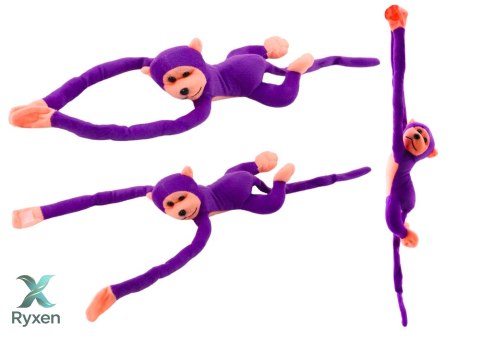 Maskotka Pluszowa Małpka z Dźwiękiem Fioletowa 80 cm LEAN TOYS