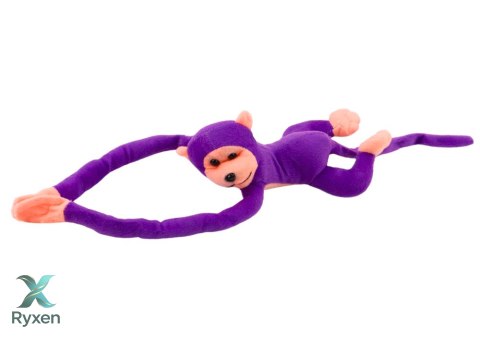 Maskotka Pluszowa Małpka z Dźwiękiem Fioletowa 80 cm LEAN TOYS