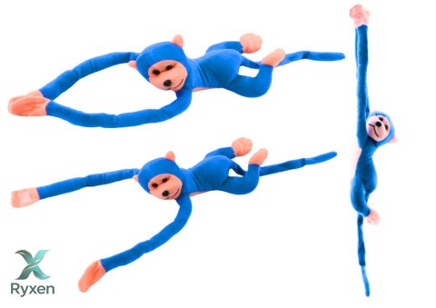 Maskotka Pluszowa Małpka z Dźwiękiem Niebieska 80 cm LEAN TOYS