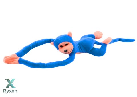 Maskotka Pluszowa Małpka z Dźwiękiem Niebieska 80 cm LEAN TOYS