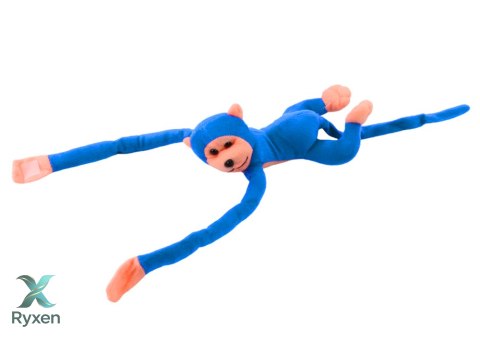 Maskotka Pluszowa Małpka z Dźwiękiem Niebieska 80 cm LEAN TOYS