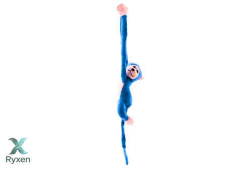 Maskotka Pluszowa Małpka z Dźwiękiem Niebieska 80 cm LEAN TOYS