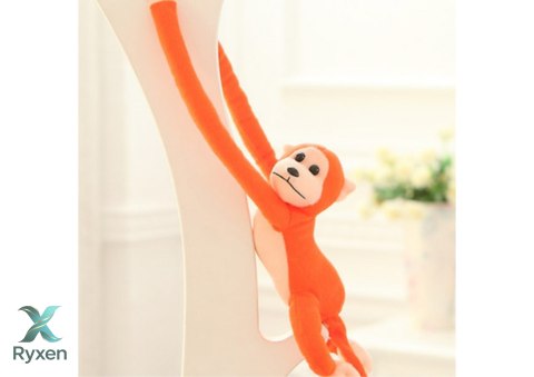 Maskotka Pluszowa Małpka z Dźwiękiem Pomarańczowa 80 cm LEAN TOYS
