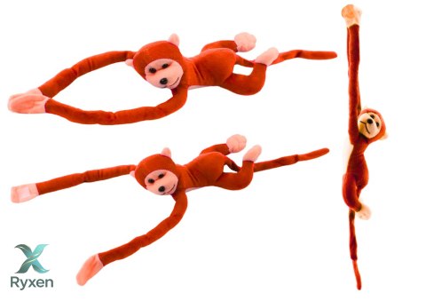 Maskotka Pluszowa Małpka z Dźwiękiem Pomarańczowa 80 cm LEAN TOYS