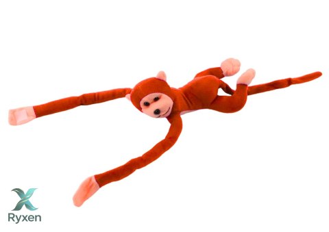Maskotka Pluszowa Małpka z Dźwiękiem Pomarańczowa 80 cm LEAN TOYS