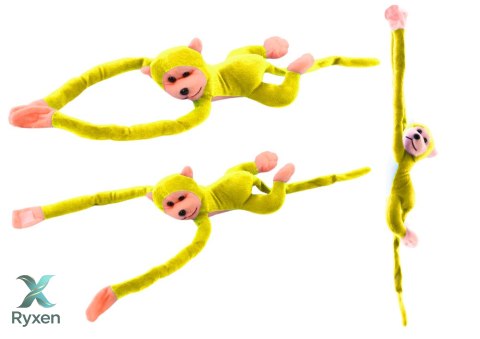Maskotka Pluszowa Małpka z Dźwiękiem Żółta 80 cm LEAN TOYS